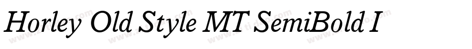 Horley Old Style MT SemiBold Italic字体转换